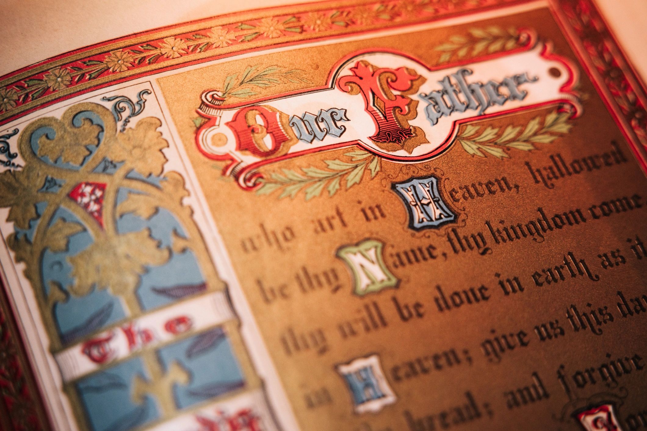 Antique Bible pages in soft light (no people)